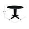 International Concepts 42 in. Solid Wood Round Dual Drop Leaf Dining Pedestal Table - 30.3 in.High in Black K46-42DPT-23B - alternate 6